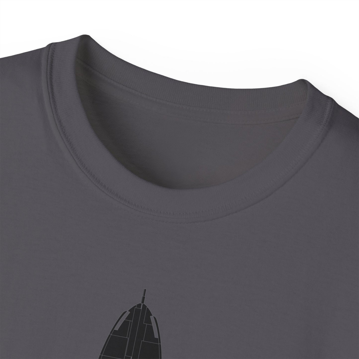 Unisex Ultra Cotton Tee - Aircraft - T-37-Trainer - Top - Black - Metal X 300