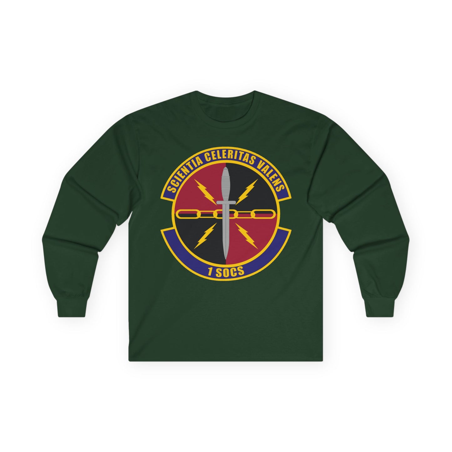 Unisex Ultra Cotton Long Sleeve Tee - USAF - 1st Special Operations Communication Squadron wo txt