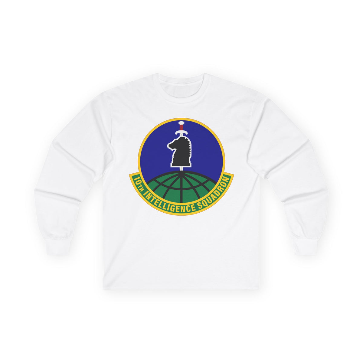 Unisex Ultra Cotton Long Sleeve Tee - USAF - 10th Intelligence Support Sq wo txt