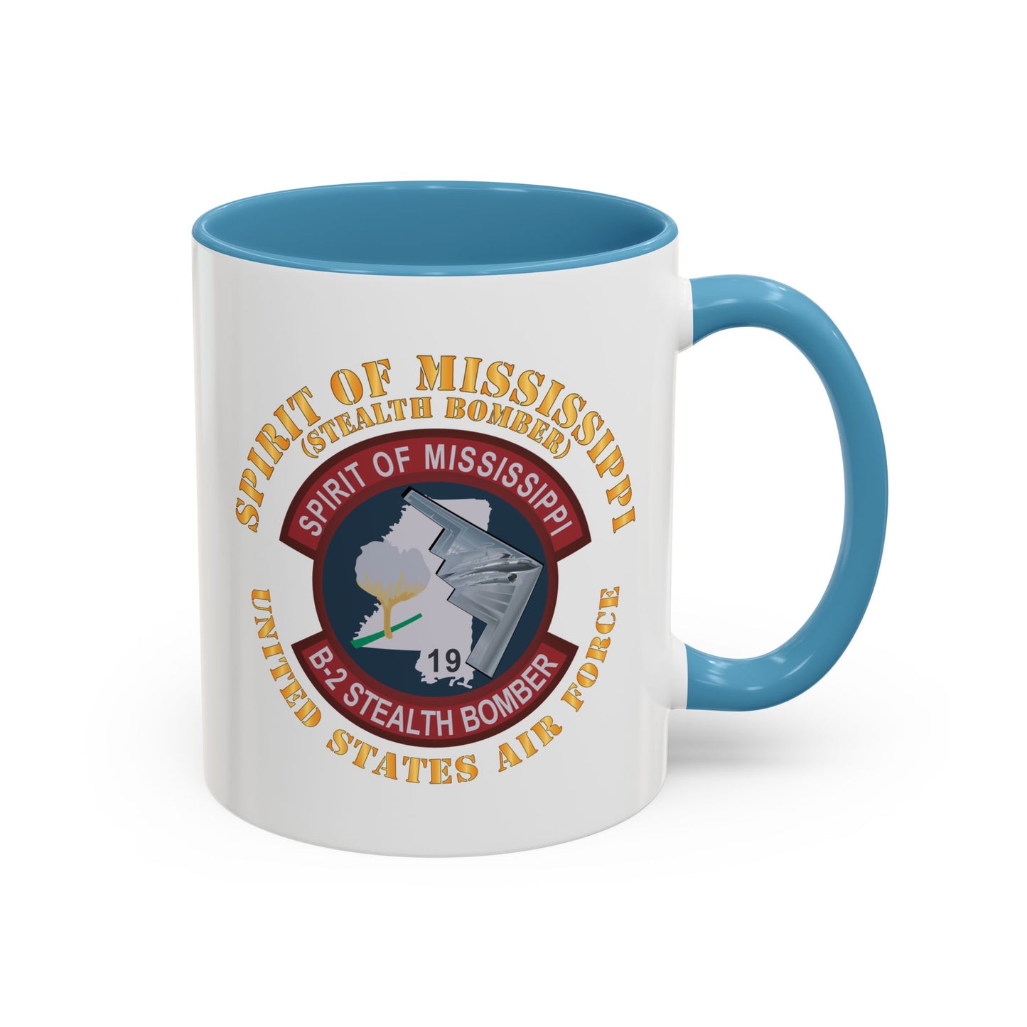 Accent Coffee Mug (11oz & 15oz) - USAF - B2 - Spirit of Mississippi - Stealth Bomber X 300