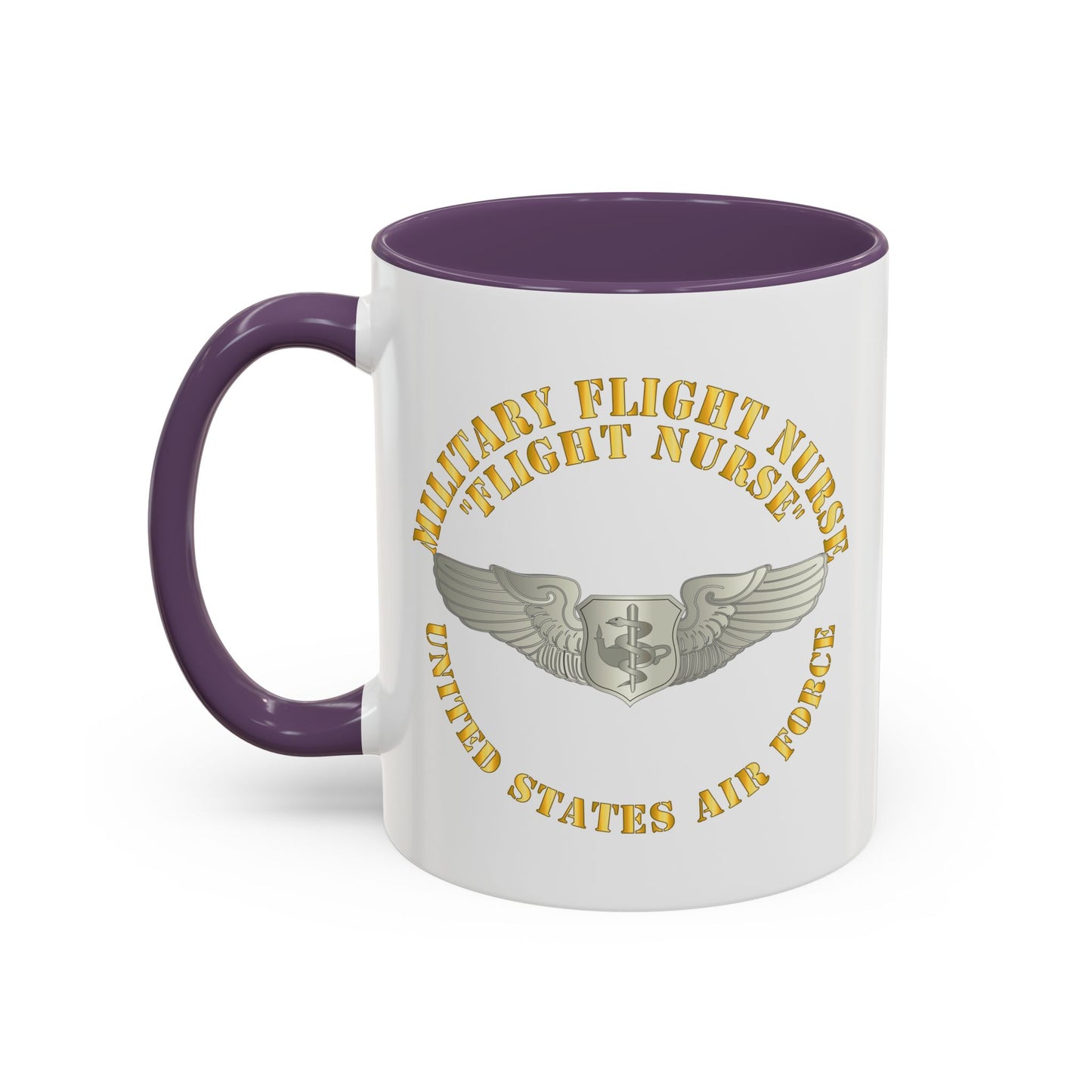 Accent Coffee Mug (11oz & 15oz) - USAF - Military Flight Nurse - Flight Nurse - Basic