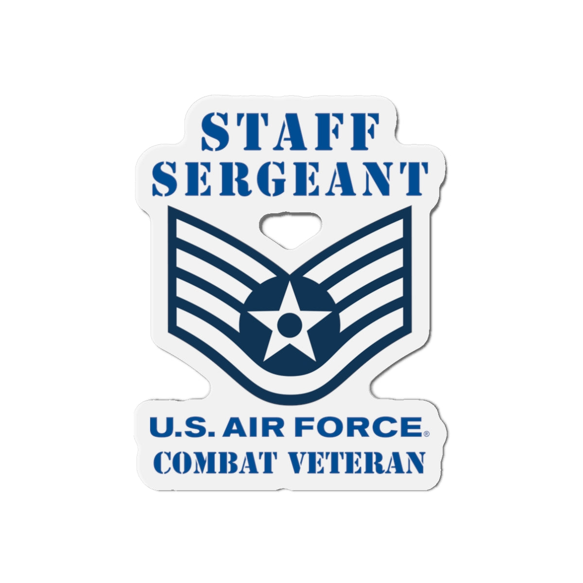 Die-Cut Magnet - USAF - Staff Sergeant (E5) - 2020 - Combat Veteran