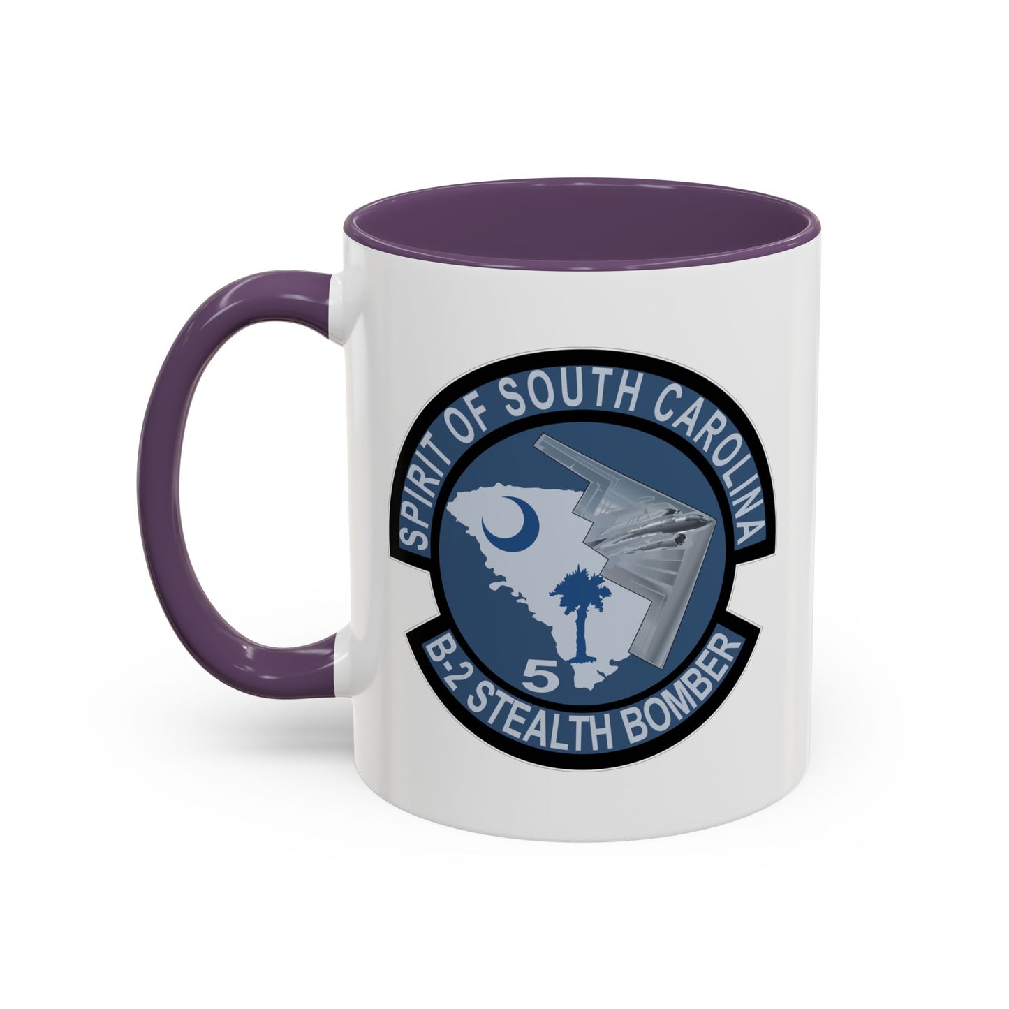Accent Coffee Mug (11oz & 15oz) - USAF - B2 - Spirit of South Carolina Stealth Bomber wo Txt X 300