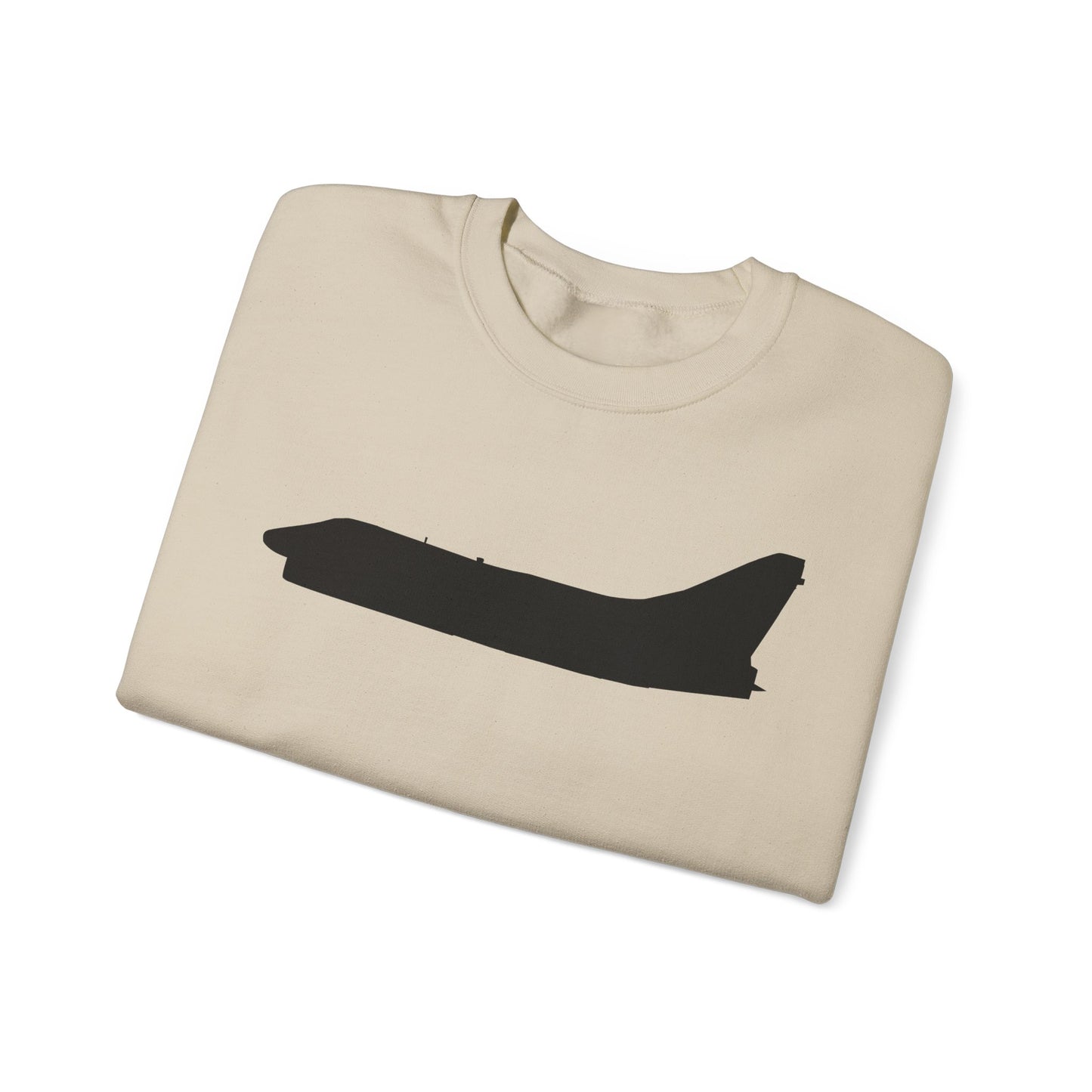Crewneck Sweatshirt - Aircraft - Navy - A-7B Corsair II - Side - Silhouette X 300