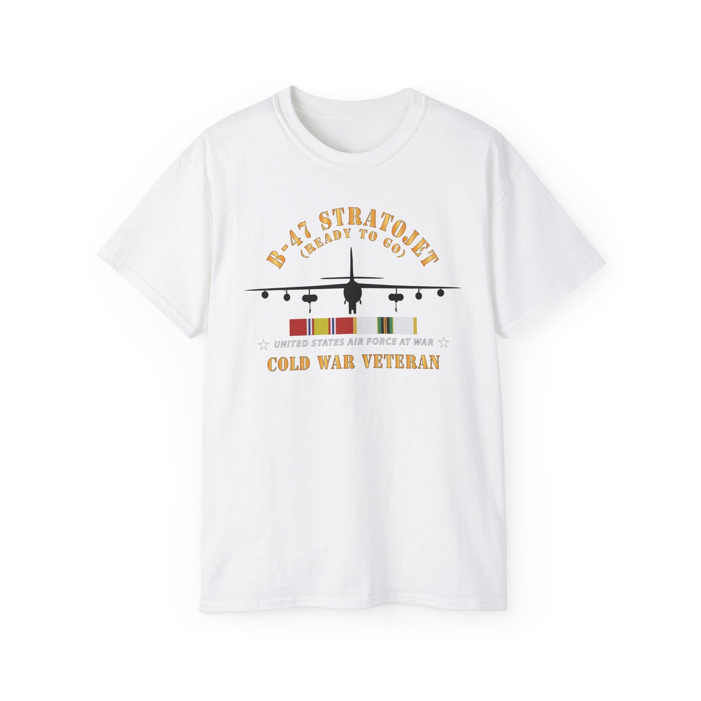 Unisex Ultra Cotton Tee - USAF - B-47 Stratojet - Ready to Go - Silhouette - Cold War Veteran X 300