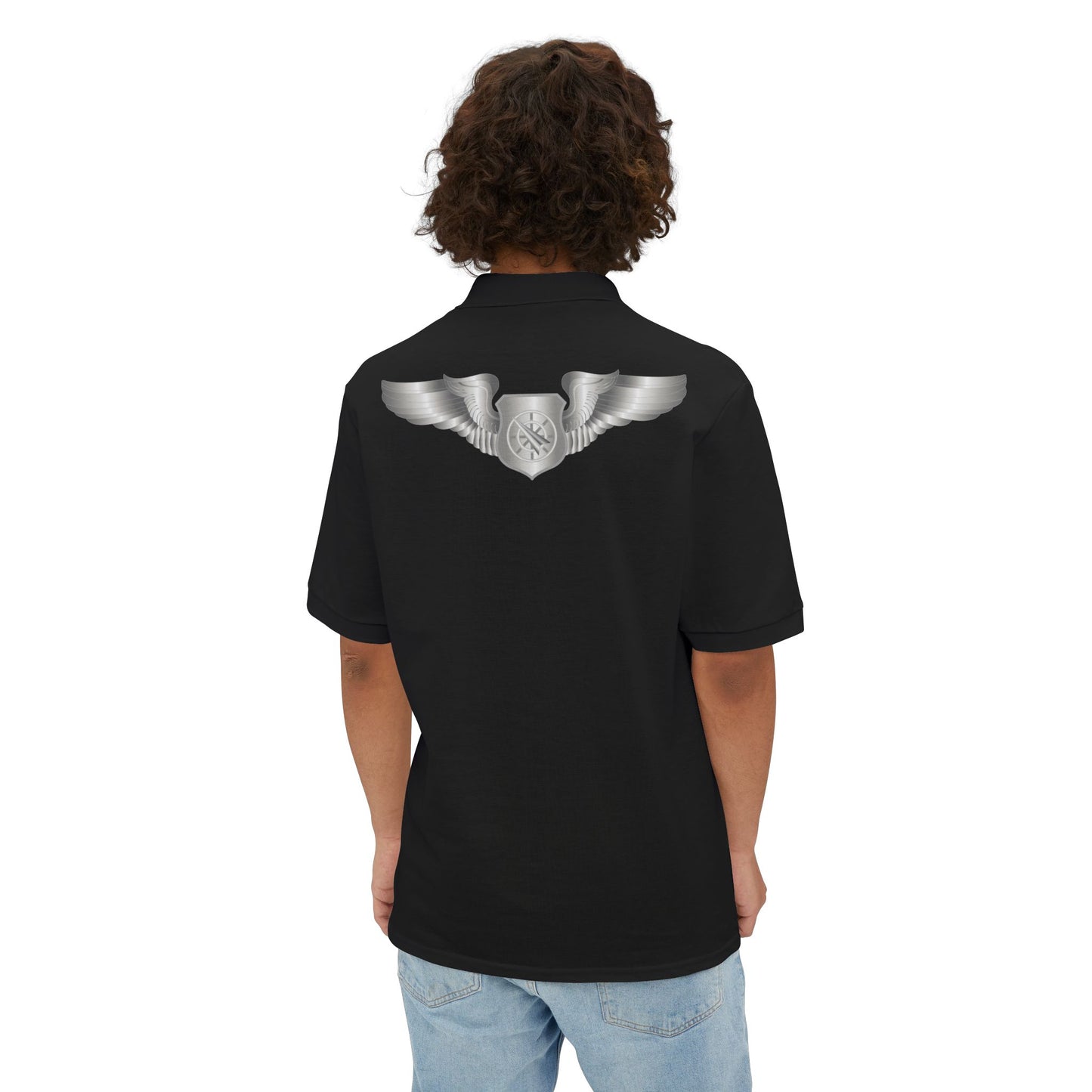 Men's Piqué Polo - USAF - Air Battle Manager - Basic Wings wo Txt