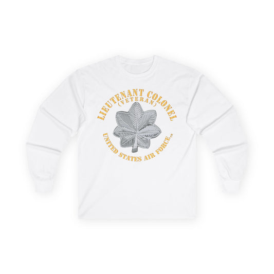 Unisex Ultra Cotton Long Sleeve Tee - USAF - Lieutenant Colonel - LTC - Veteran - TM X 300