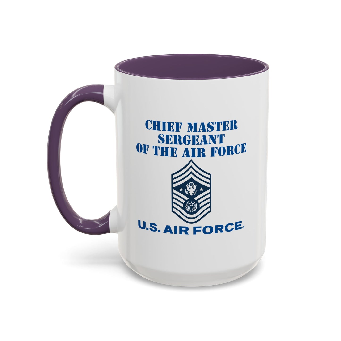 Accent Coffee Mug (11oz & 15oz) - USAF - Chief Master Sergeant of the Air Force (E9d) - US Air Force w Text X 300