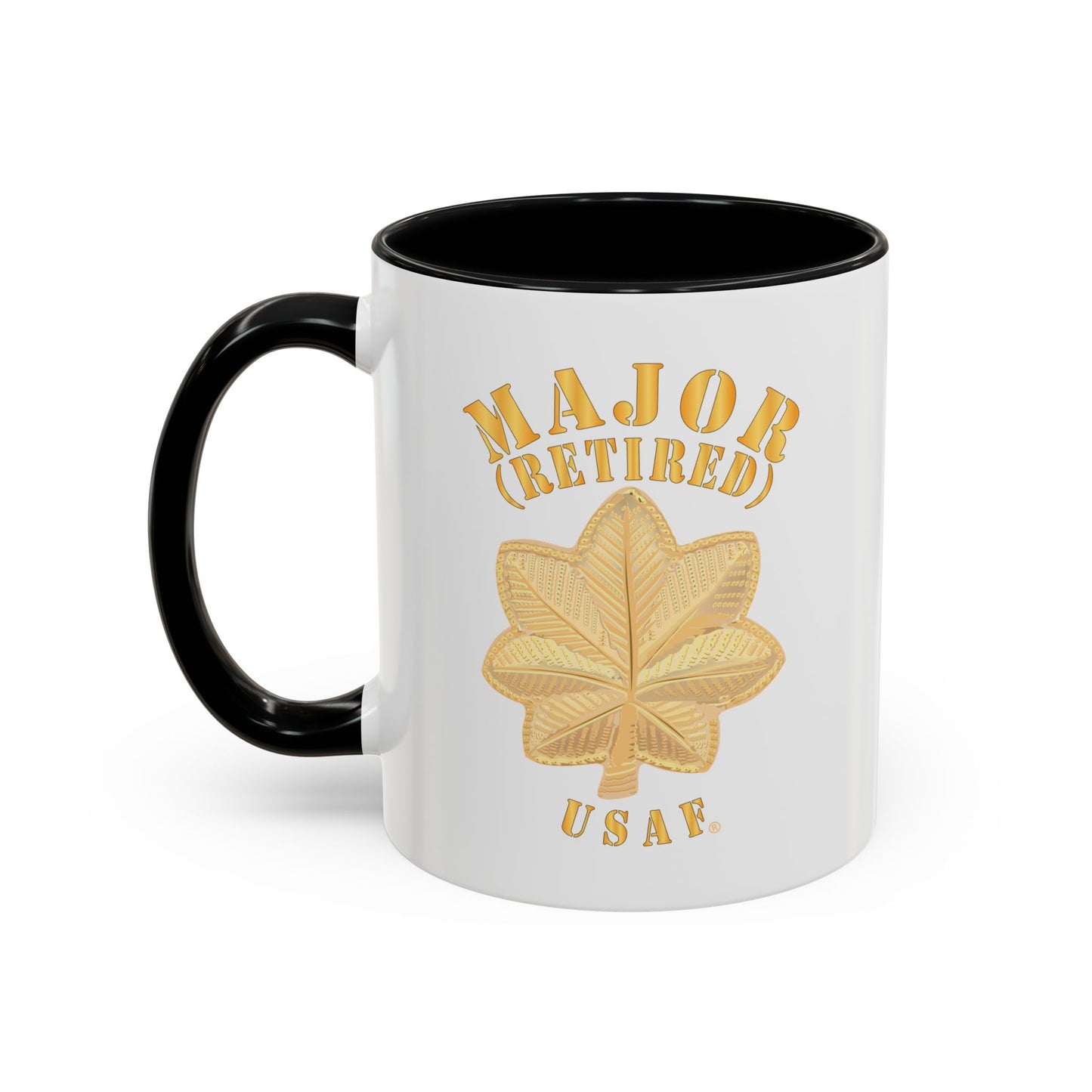 Accent Coffee Mug (11oz & 15oz) - USAF - Major - Retired - USAF X 300