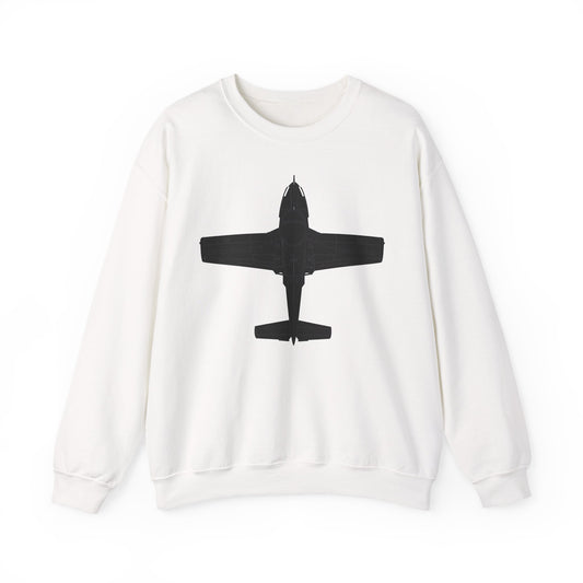 Crewneck Sweatshirt - Aircraft - T-37-Trainer - Top - Black - Metal X 300
