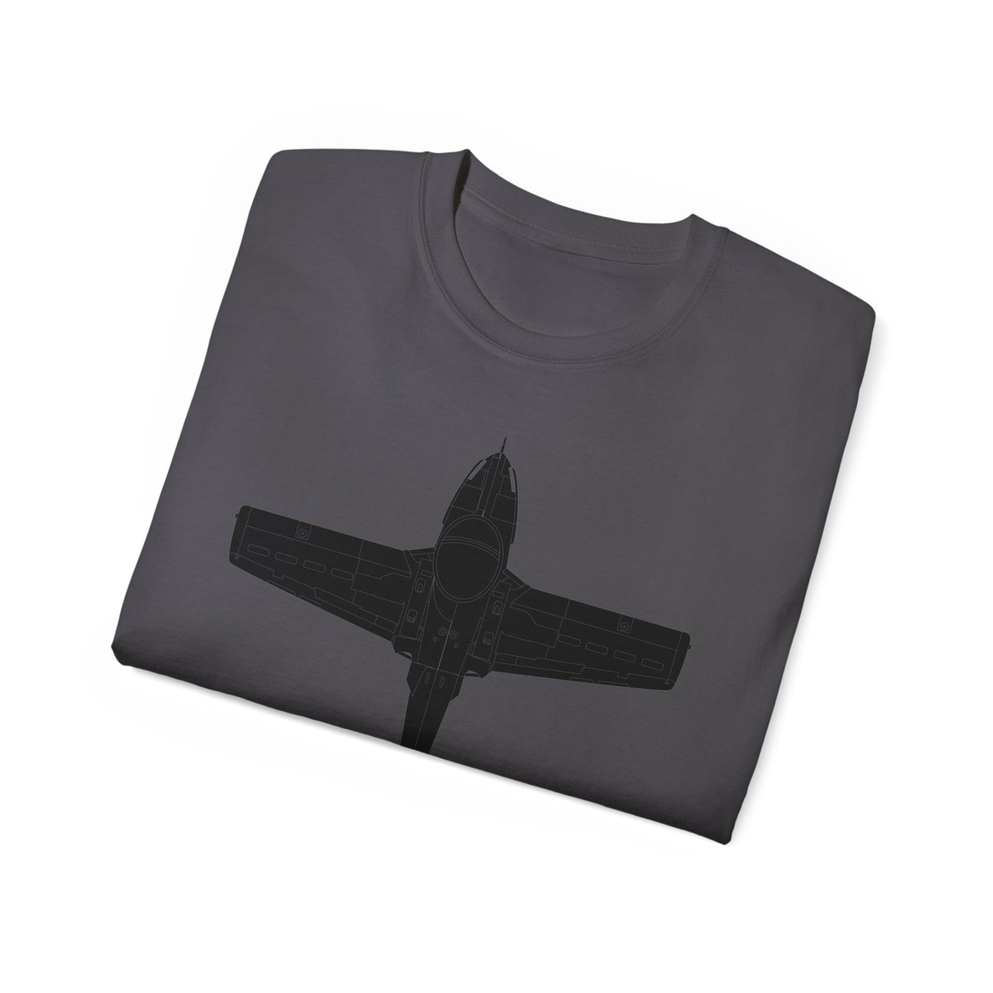 Unisex Ultra Cotton Tee - Aircraft - T-37-Trainer - Top - Black - Metal X 300