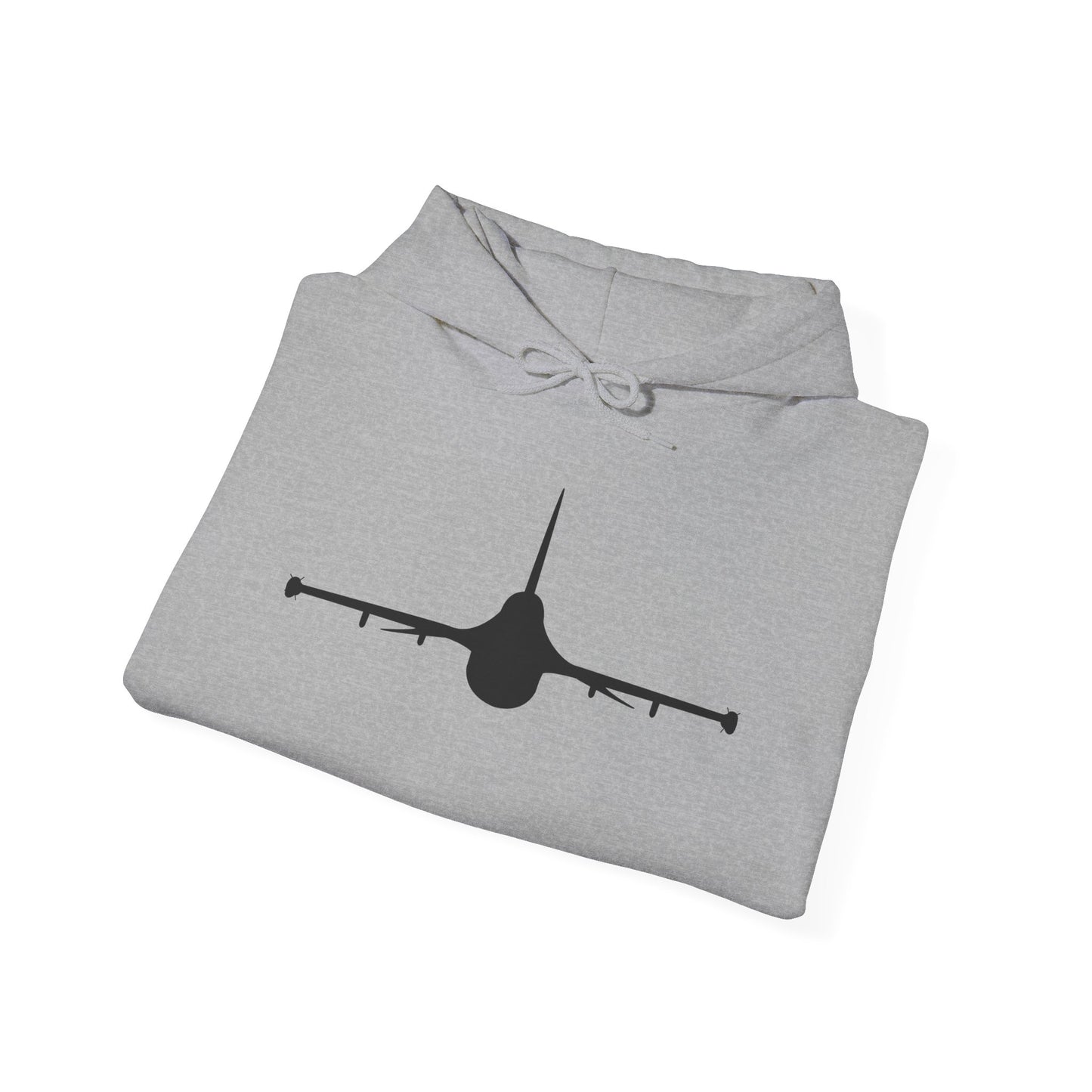 Unisex Heavy Blend Hooded Sweatshirt - Aircraft - F-16 - Front - Silhouette wo Txt X 300
