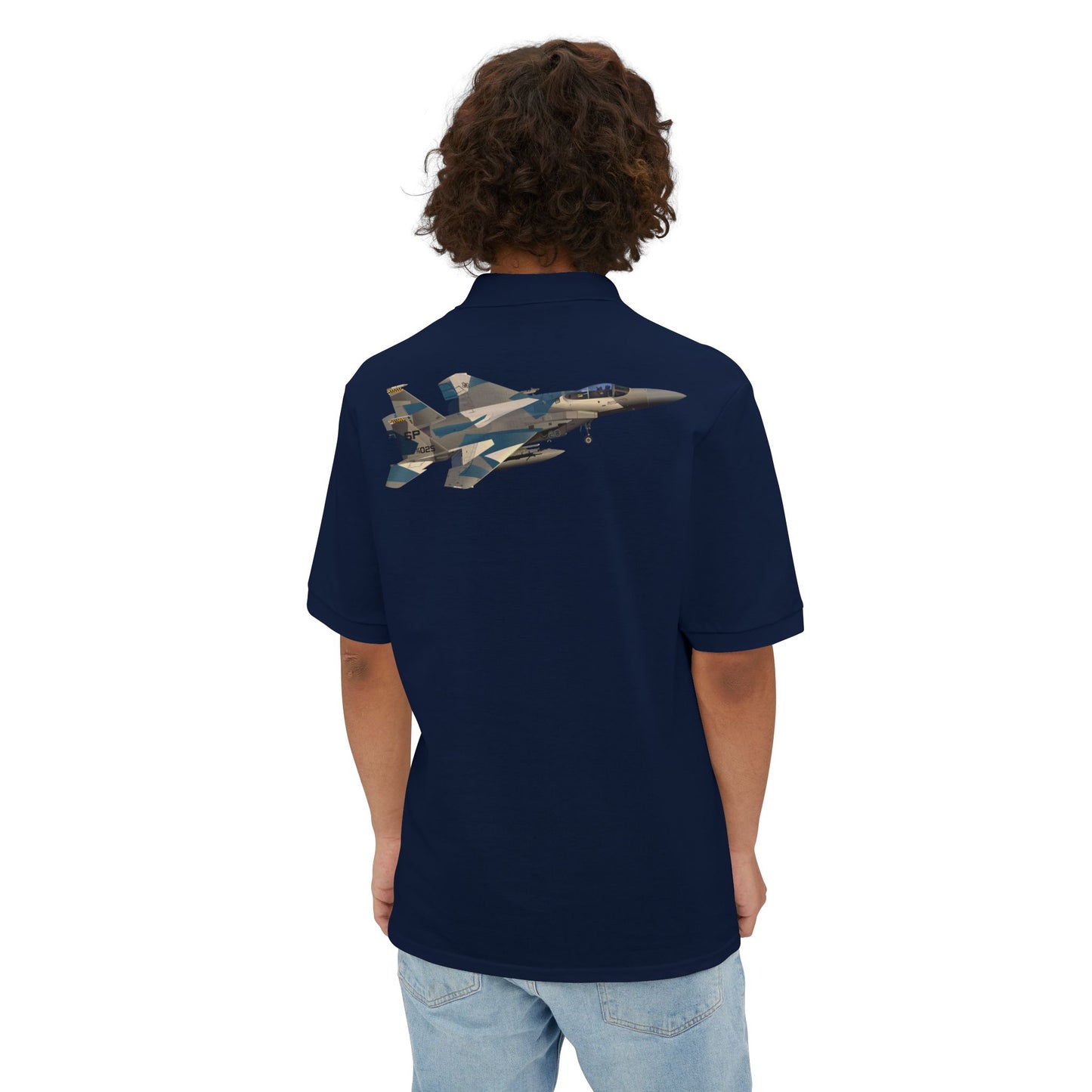 Men's Piqué Polo - USAF - F15 Eagle wo txt