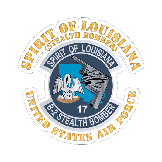 Kiss-Cut Stickers - USAF - B2 - Spirit of Louisiana - Stealth Bomber X 300
