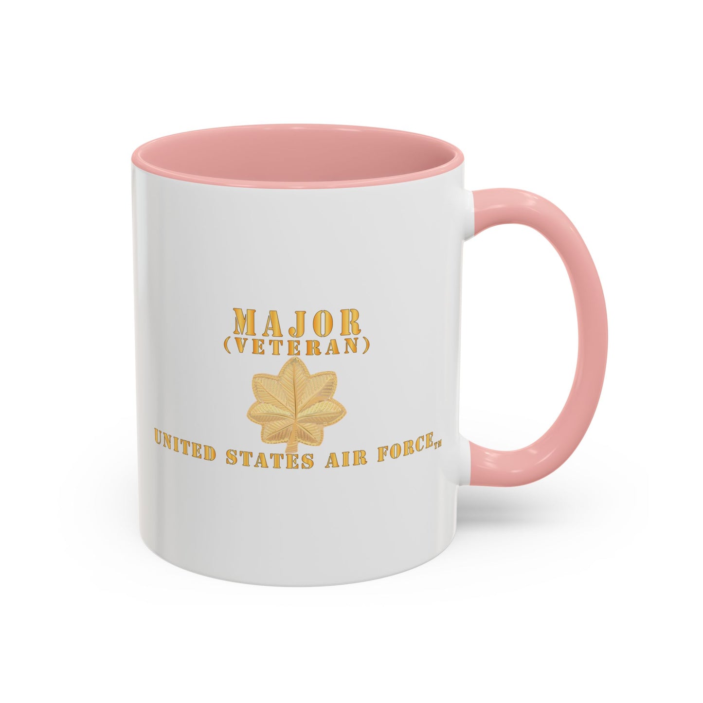 Accent Coffee Mug (11oz & 15oz) - USAF - Major - MAJ - Veteran X 300