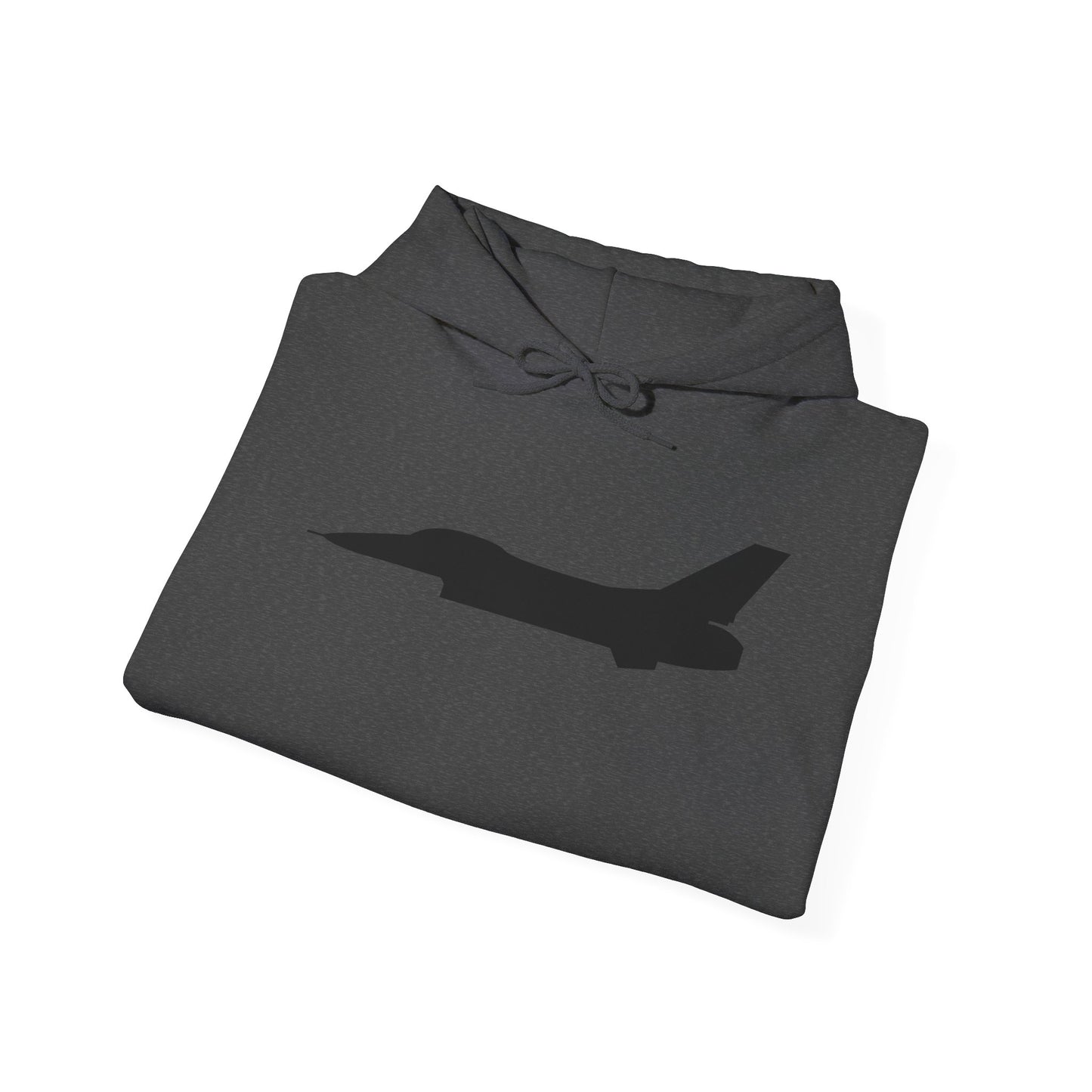 Unisex Heavy Blend Hooded Sweatshirt - Aircraft - F-16 - Side - Black - wo Txt X 300