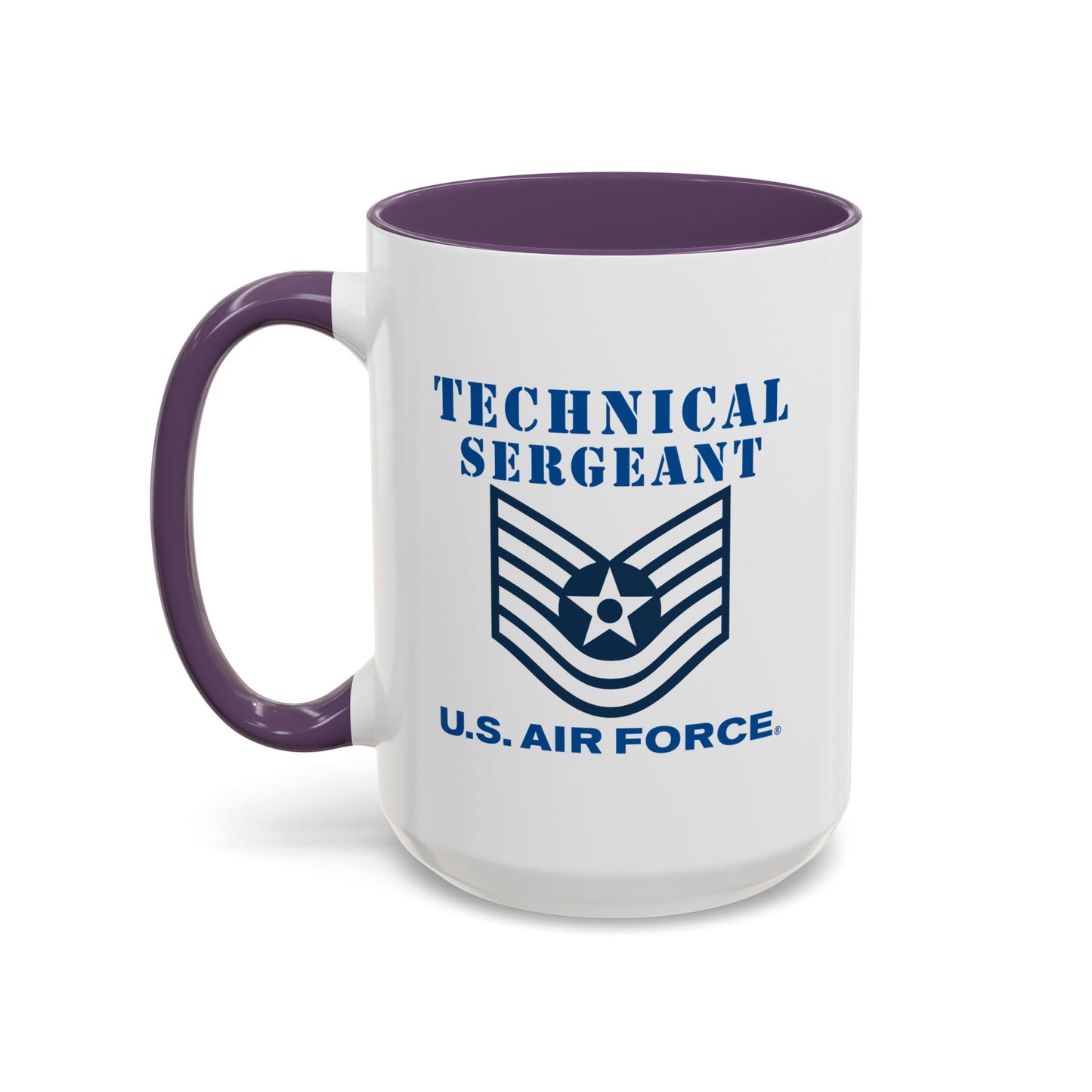 Accent Coffee Mug (11oz & 15oz) - USAF - Technical Sergeant (E6) - 2020 - US Air Force w Text X 300