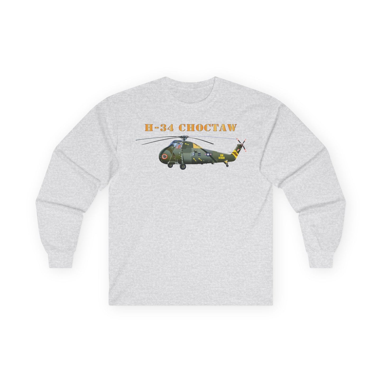 Unisex Ultra Cotton Long Sleeve Tee - H-34 Choctaw with Txt X 300