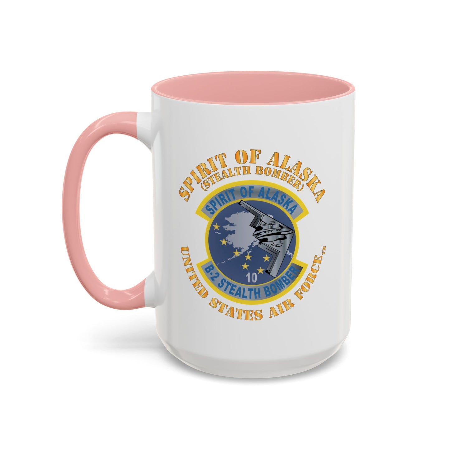 Accent Coffee Mug (11oz & 15oz) - USAF - B2 - Spirit of Alaska - Stealth Bomber X 300