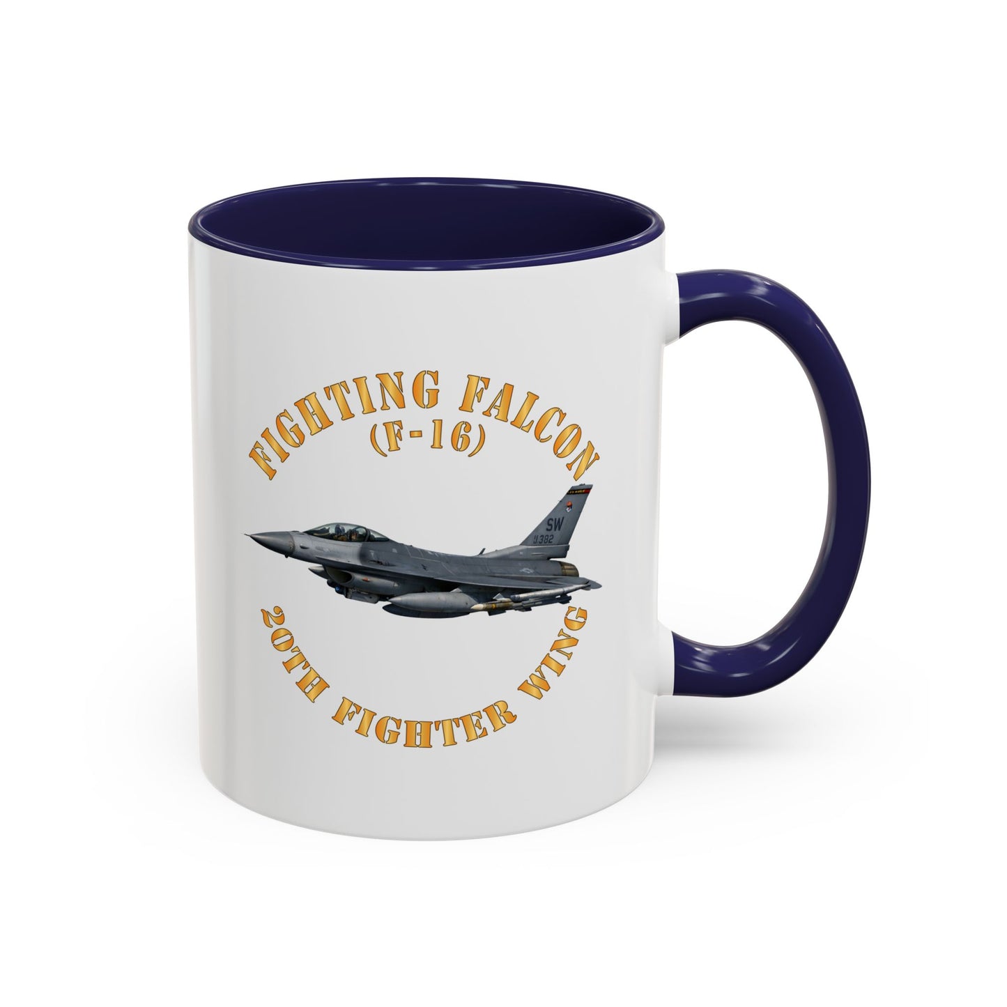 Accent Coffee Mug (11oz & 15oz) - USAF - F-16 Fighting Falcon - 20th Fighter Wing X 300