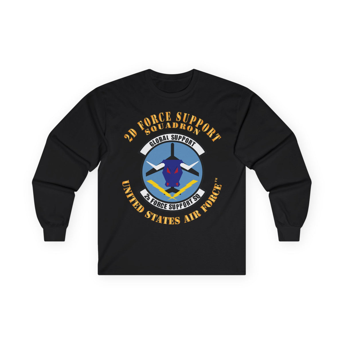 Unisex Ultra Cotton Long Sleeve Tee - USAF - 2d Force Support Squadron