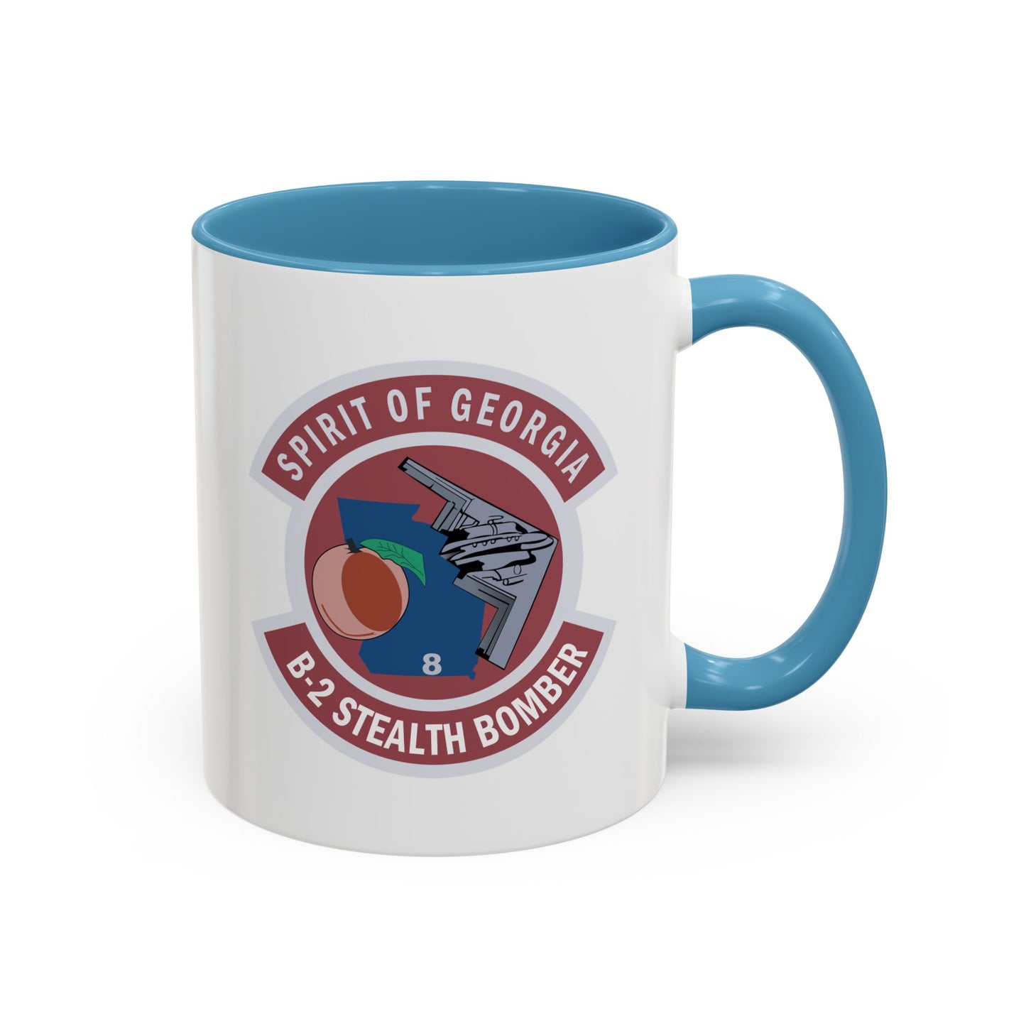 Accent Coffee Mug (11oz & 15oz) - USAF - B2 - Spirit of Georgia - Stealth Bomber wo txt X 300