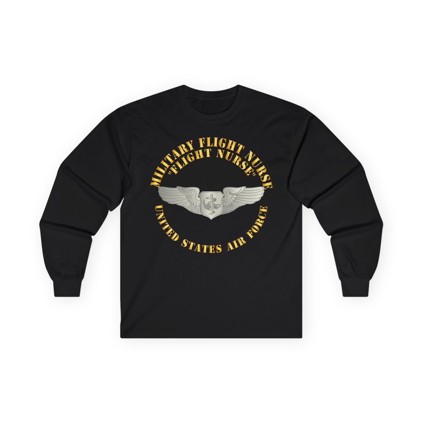 Unisex Ultra Cotton Long Sleeve Tee - USAF - Military Flight Nurse - Flight Nurse - Basic