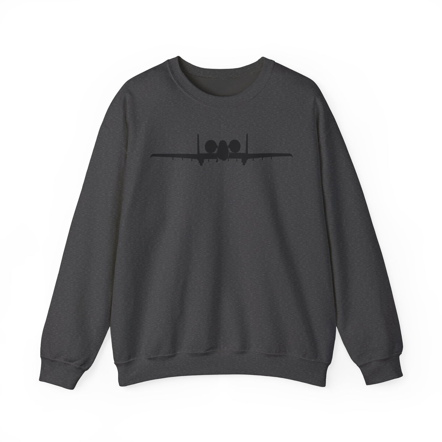 Crewneck Sweatshirt - Aircraft - USAF - A-10 Thunderbolt II - Front - Silhouette X 300