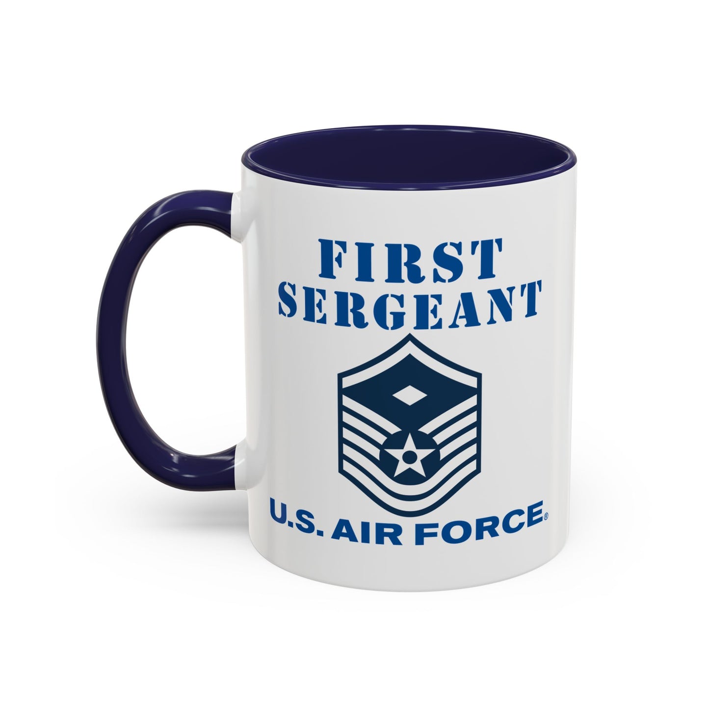 Accent Coffee Mug (11oz & 15oz) - USAF - First Sergeant (E7b) - 2020 - US Air Force w Text X 300
