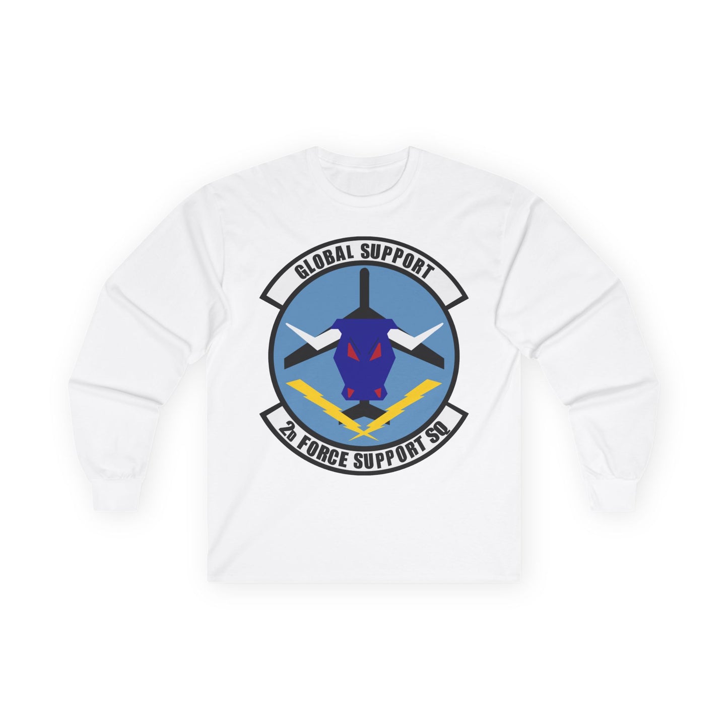 Unisex Ultra Cotton Long Sleeve Tee - USAF - 2d  Force Support Squadron wo txt