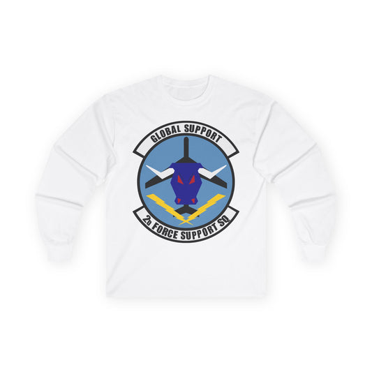Unisex Ultra Cotton Long Sleeve Tee - USAF - 2d  Force Support Squadron wo txt