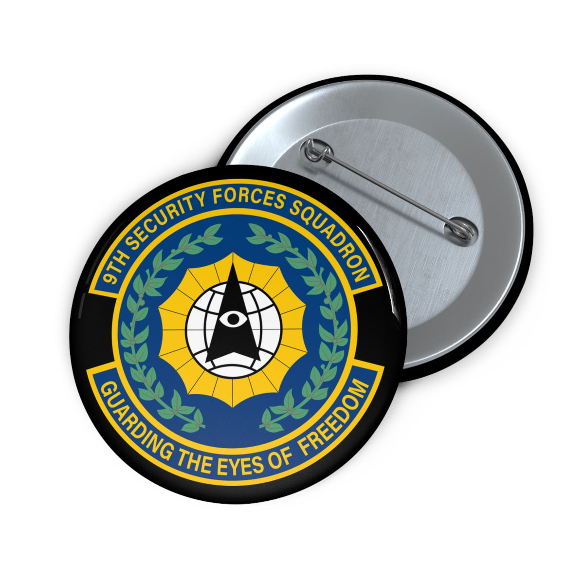Custom Pin Button - USAF - 9th Security Forces Squadron wo txt X 300