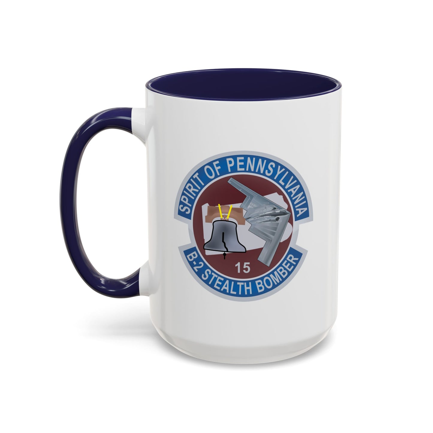 Accent Coffee Mug (11oz & 15oz) - USAF - B2 - Spirit of Pennsylvania Stealth Bomber wo Txt X 300