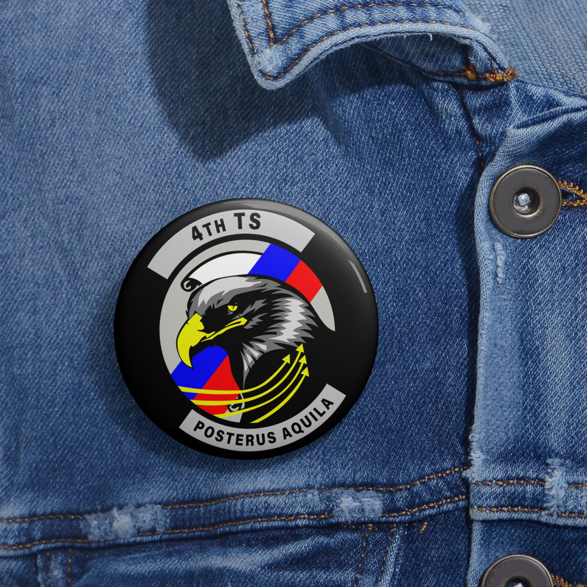 Custom Pin Button - USAF - 4th Training Squadron wo txt X 300