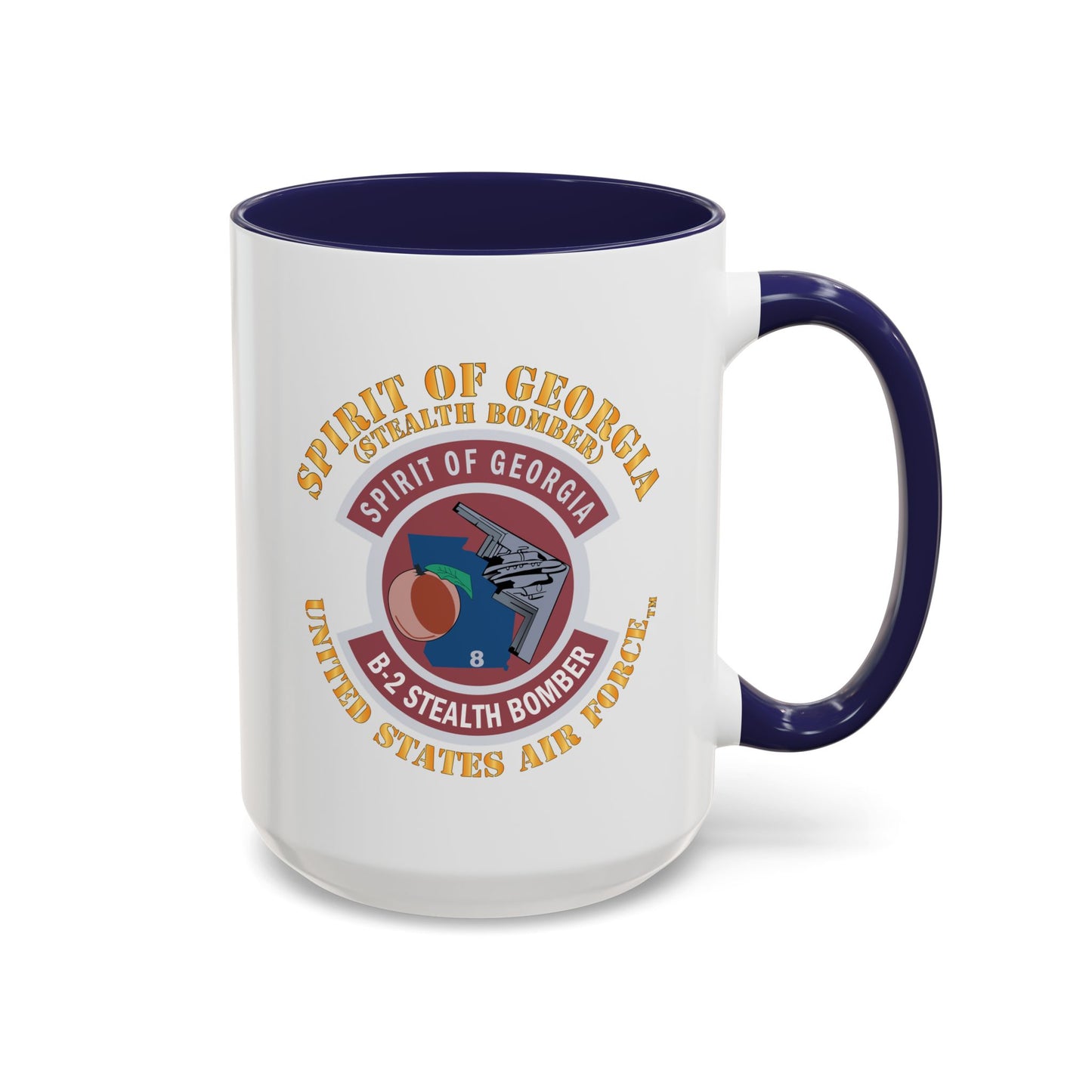 Accent Coffee Mug (11oz & 15oz) - USAF - B2 - Spirit of Georgia - Stealth Bomber X 300