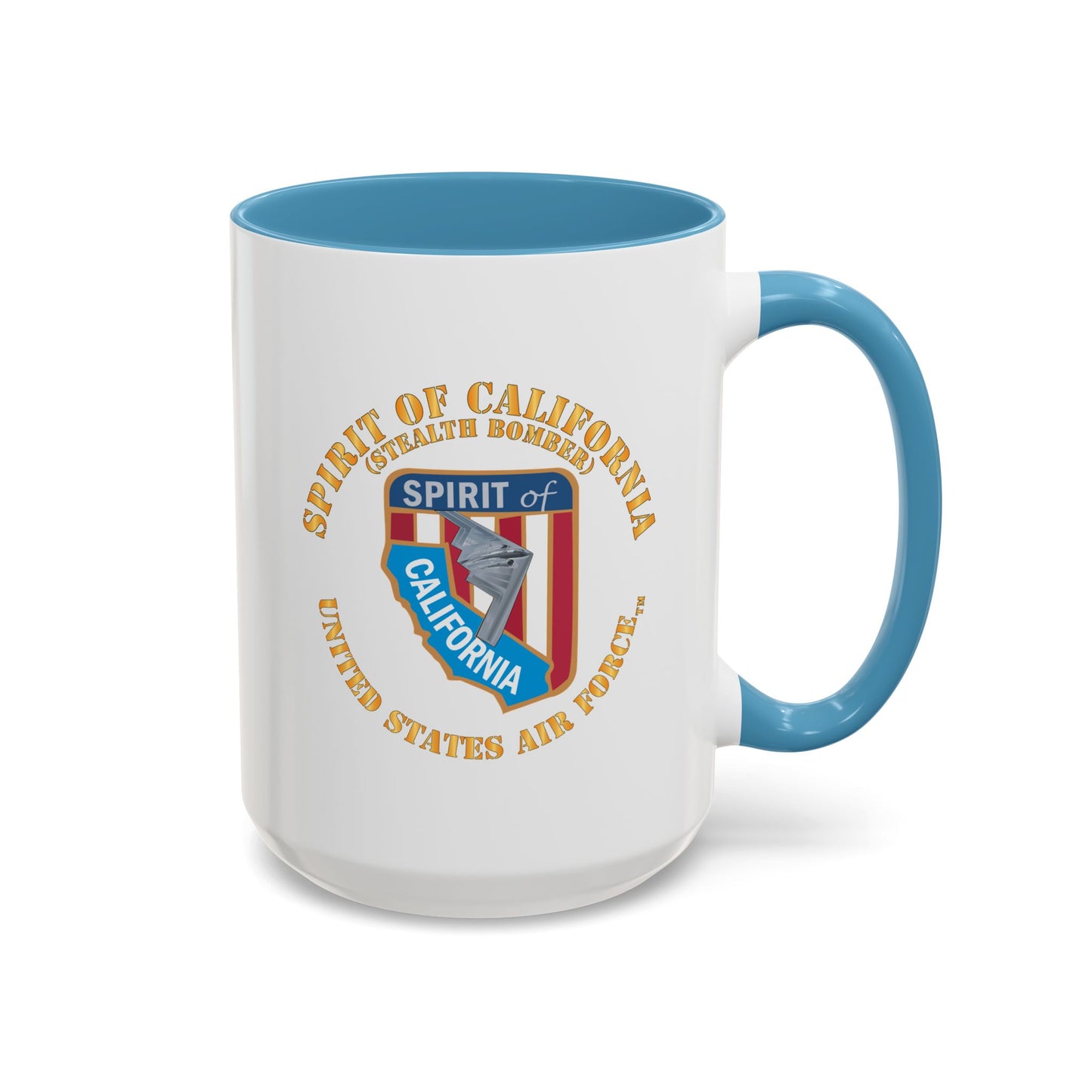 Accent Coffee Mug (11oz & 15oz) - USAF - B2 - Spirit of California - Stealth Bomber X 300