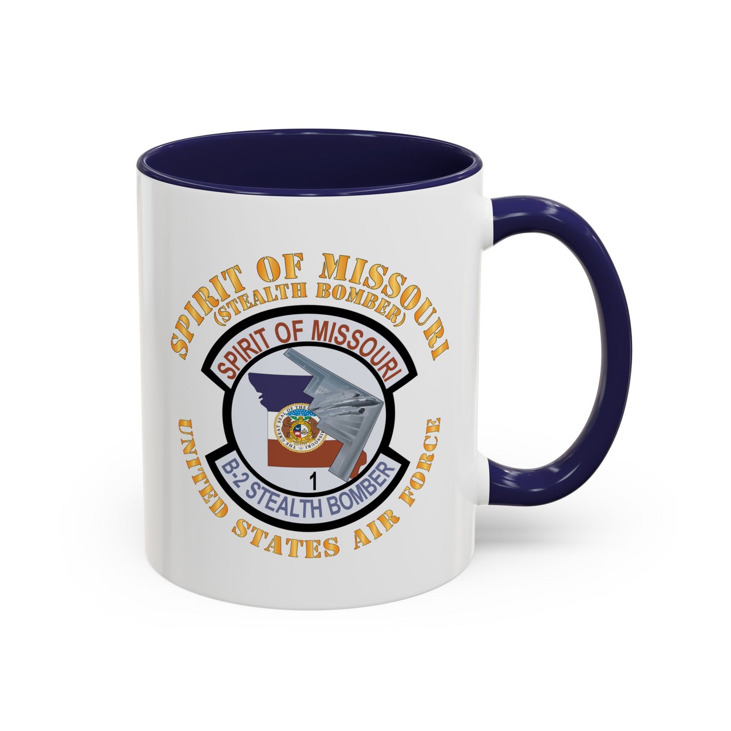 Accent Coffee Mug (11oz & 15oz) - USAF - B2 - Spirit of Missouri Stealth Bomber X 300