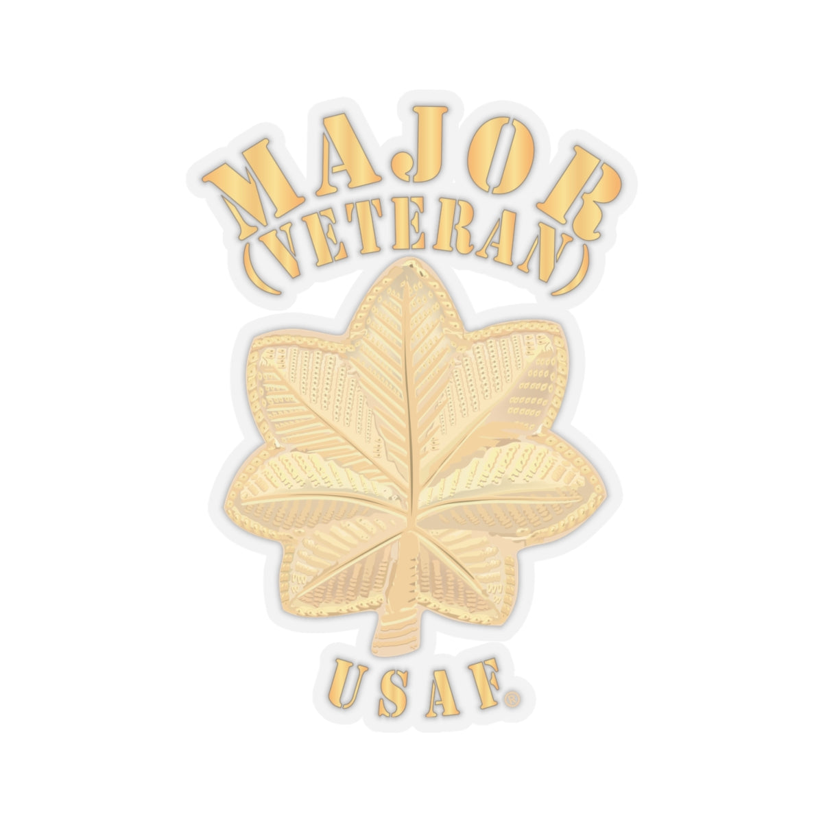 Kiss-Cut Stickers - USAF - Major - Veteran - USAF X 300