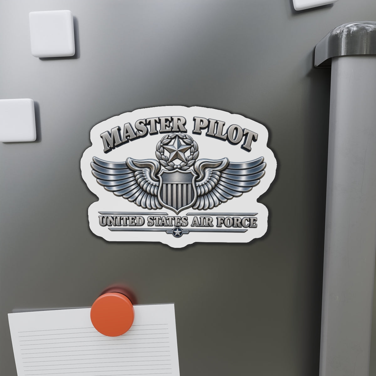 Die-Cut Magnet - USAF - Master Pilot Badge - United States Air Force - 3D - Enhanced