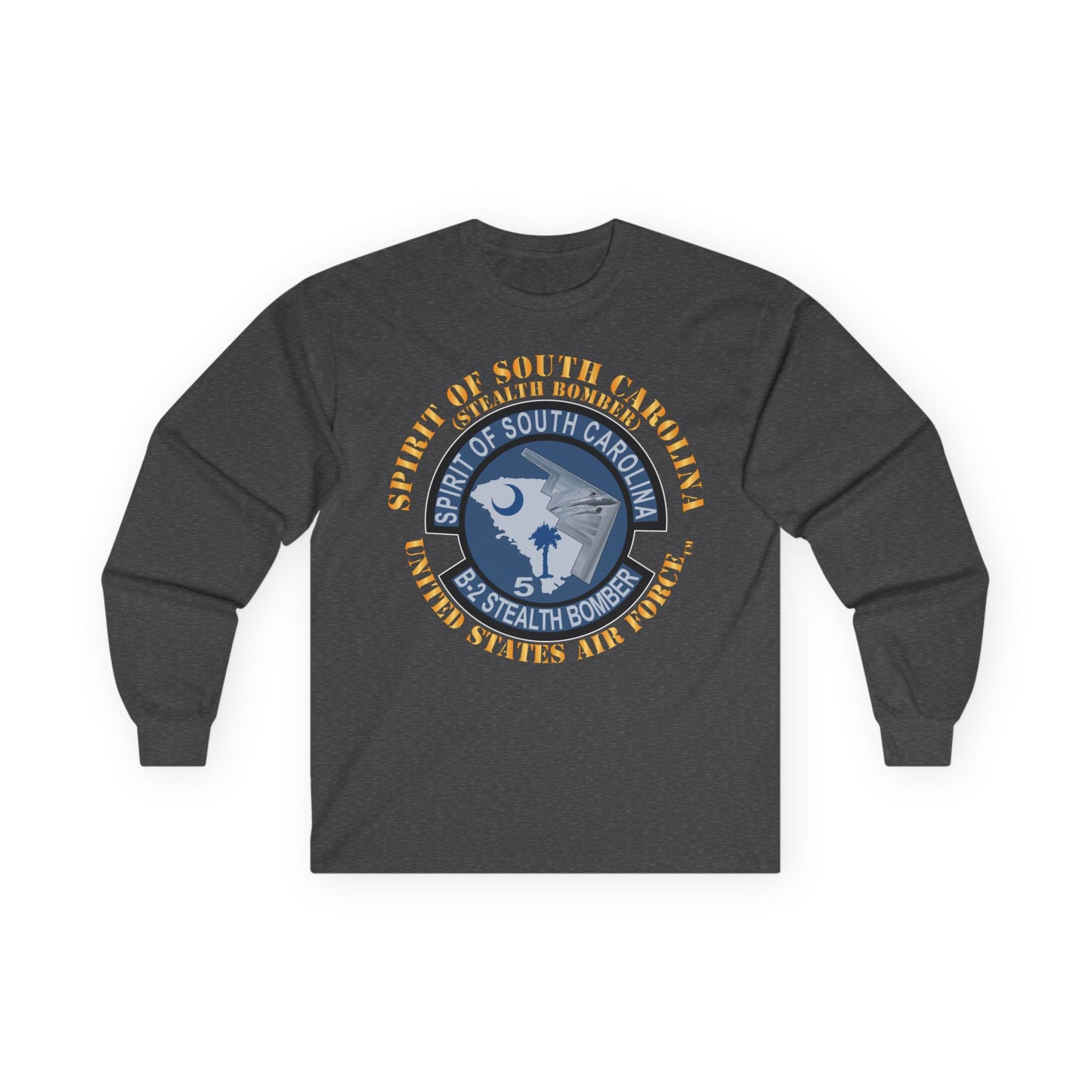 Unisex Ultra Cotton Long Sleeve Tee - USAF - B2 - Spirit of South Carolina Stealth Bomber X 300