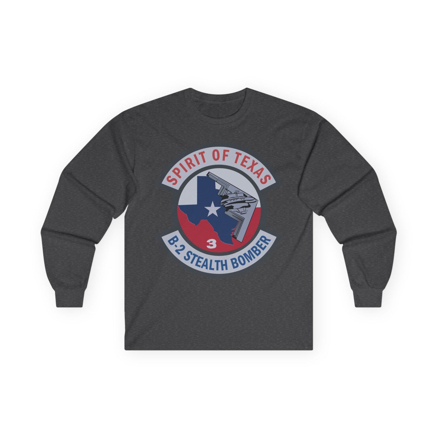 Unisex Ultra Cotton Long Sleeve Tee - USAF - B2 - Spirit of Texas - Stealth Bomber wo txt X 300