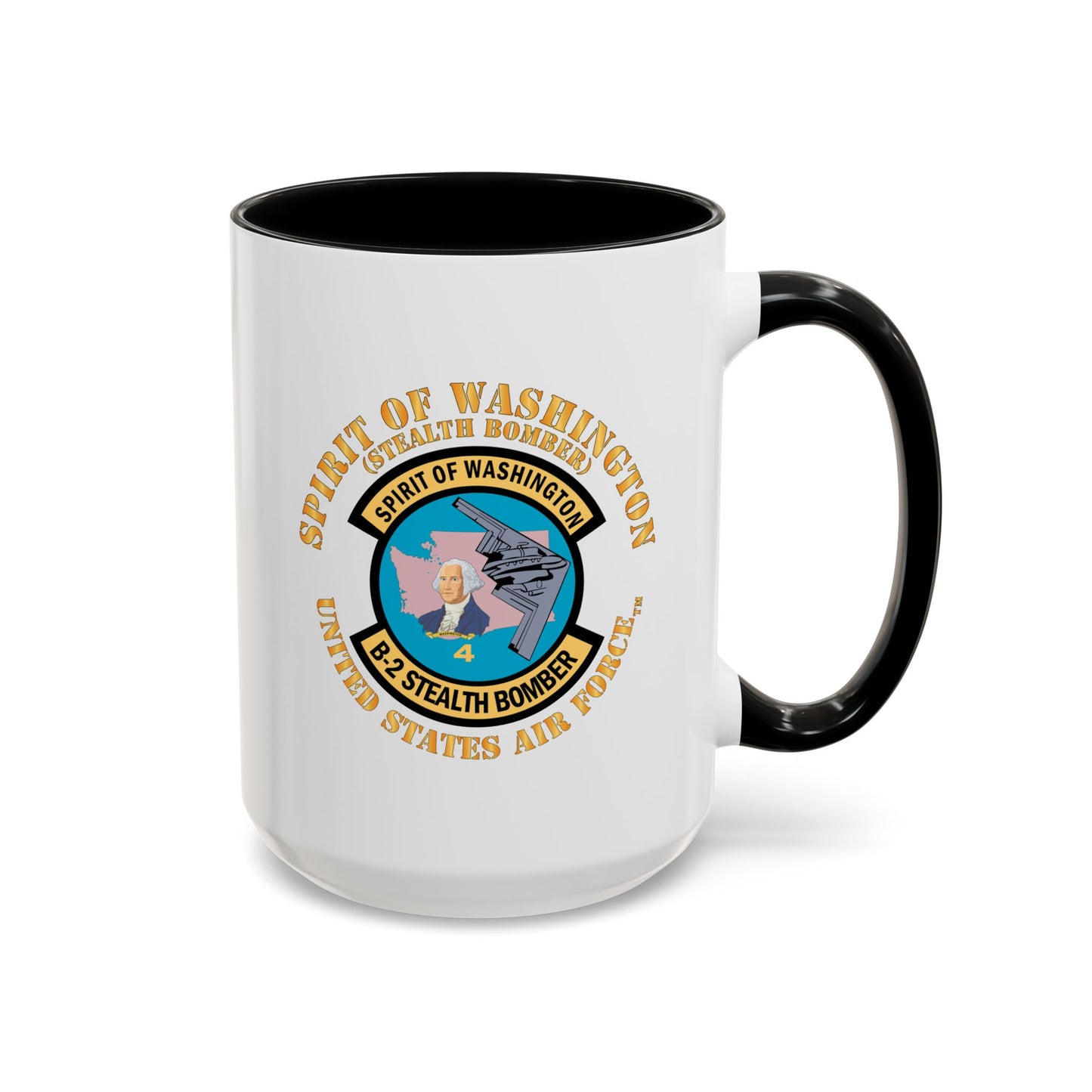 Accent Coffee Mug (11oz & 15oz) - USAF - B2 - Spirit of Washington - Stealth Bomber X 300
