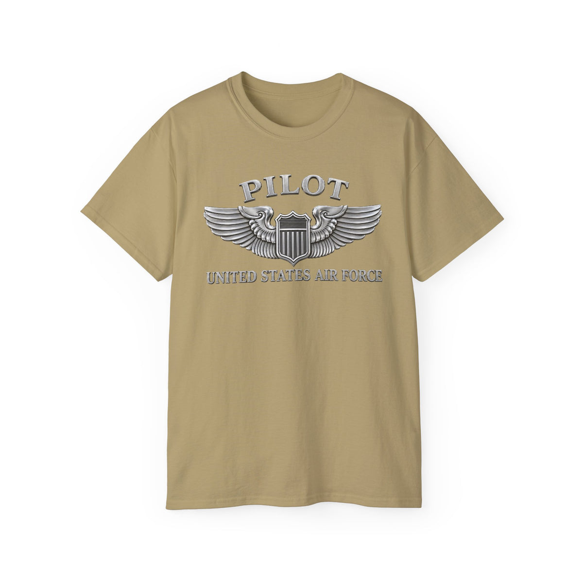 Unisex Ultra Cotton Tee - USAF - Basic Pilot Badge - United States Air Force - 3D - Enhanced