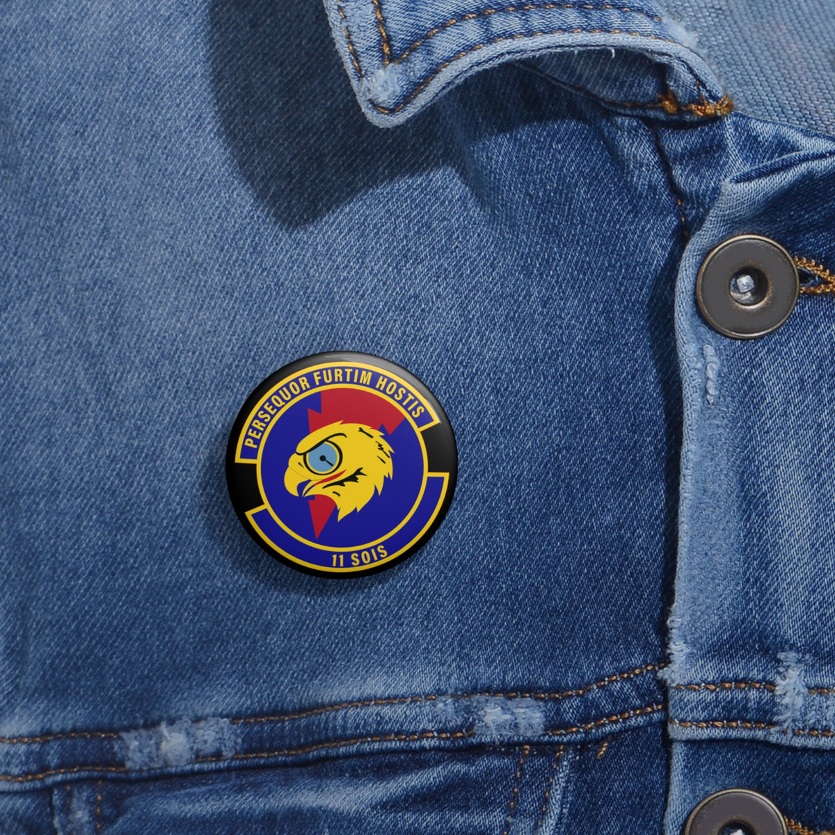 Custom Pin Button - USAF - 11th Special Operations Intelligence Sq wo txt X 300