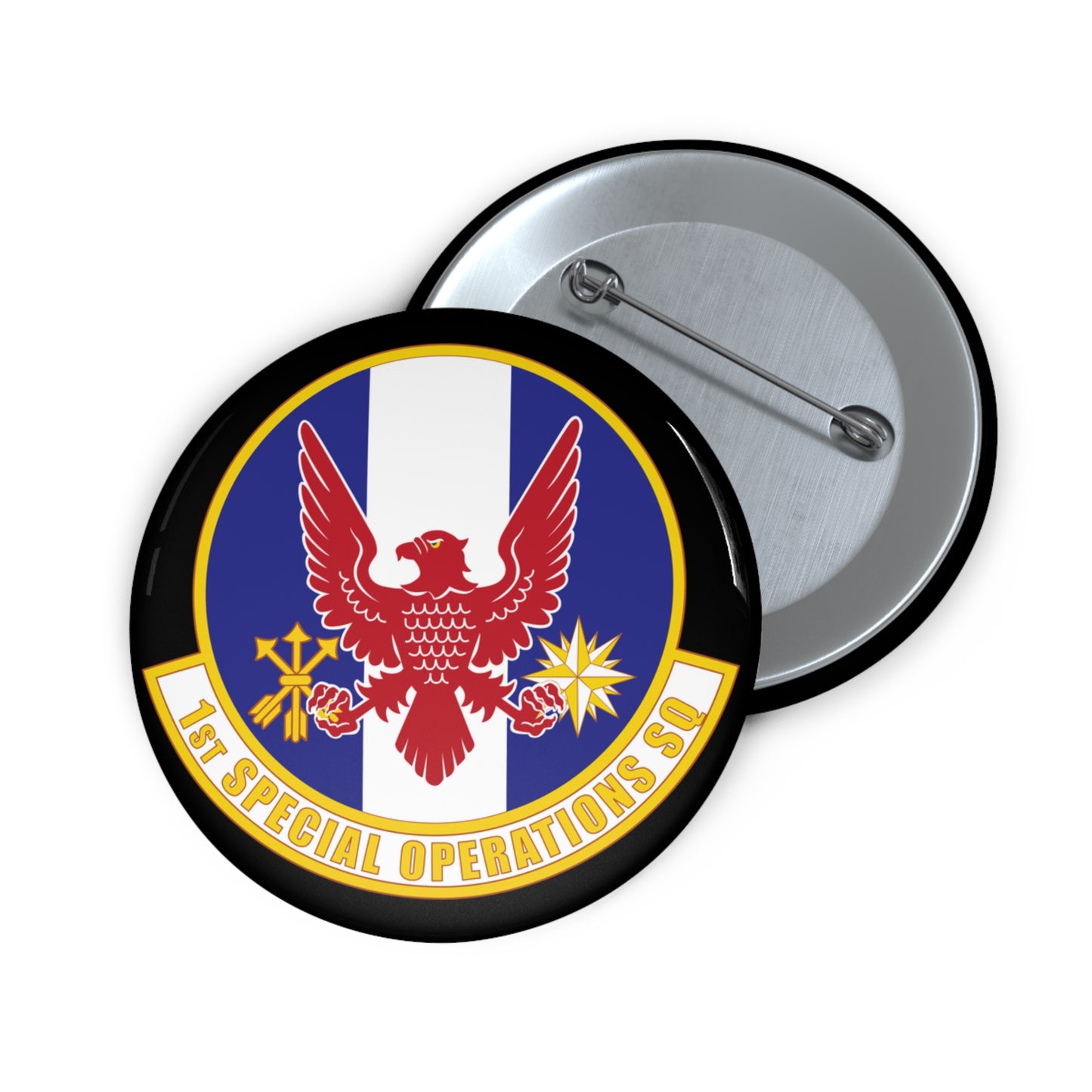 Custom Pin Button - USAF - 1st Special Operations Squadron wo txt