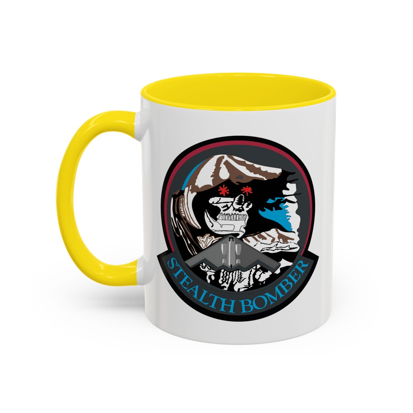 Accent Coffee Mug (11oz & 15oz) - USAF - B2 - Grim Reaper - Stealth Bomber wo txt X 300