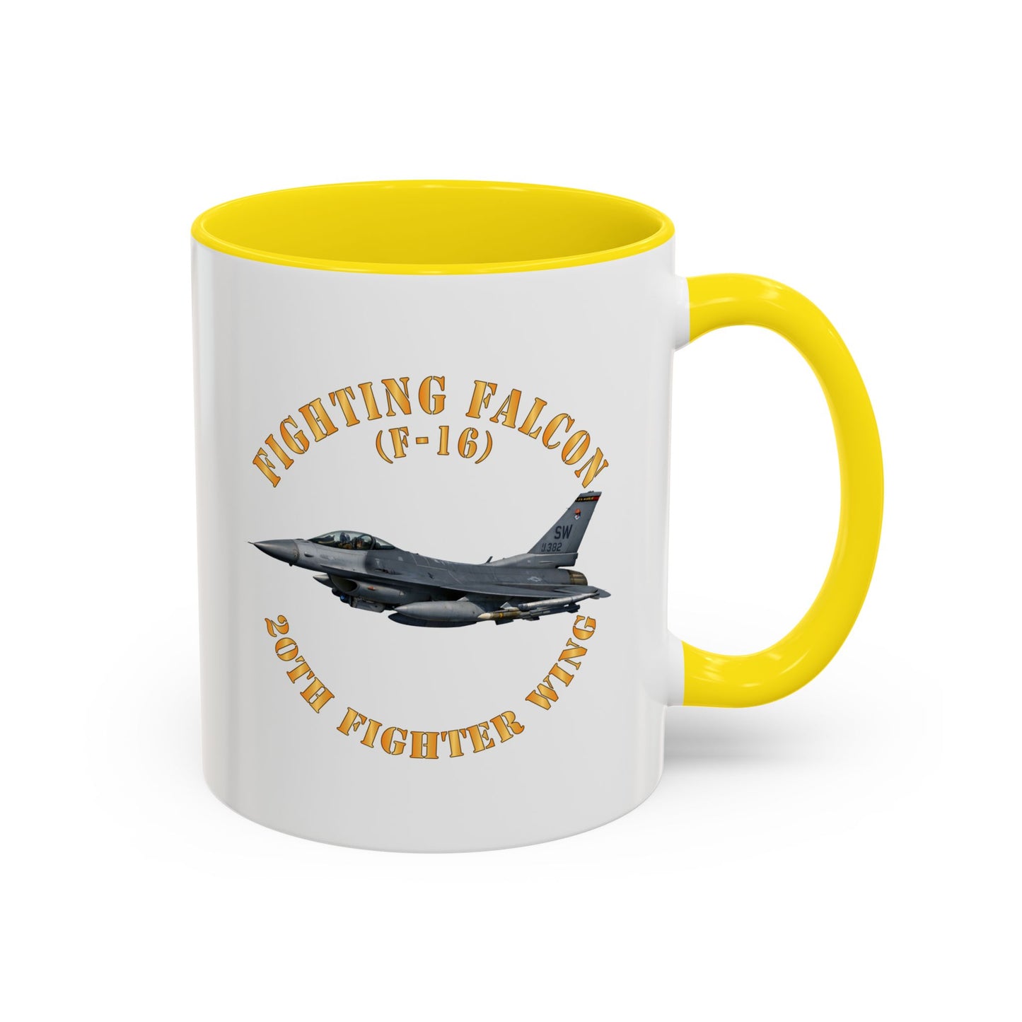 Accent Coffee Mug (11oz & 15oz) - USAF - F-16 Fighting Falcon - 20th Fighter Wing X 300