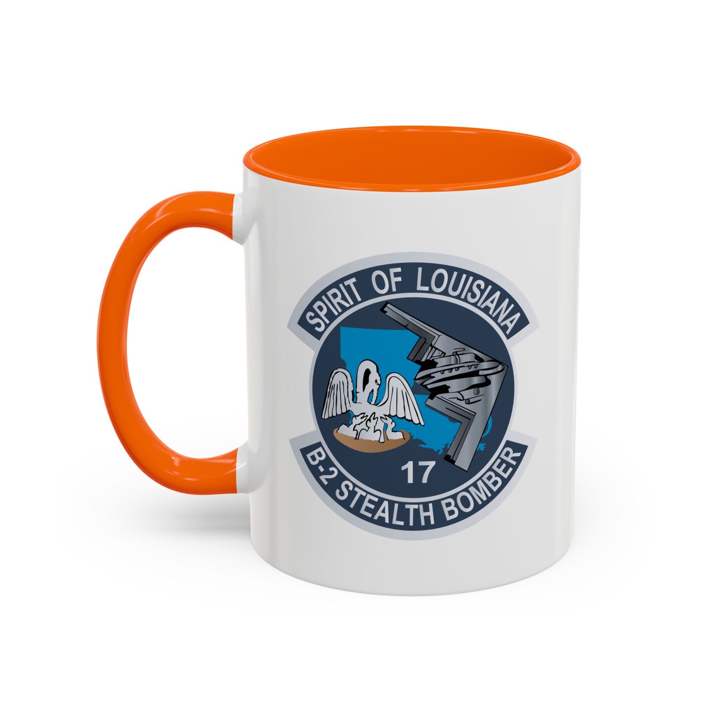 Accent Coffee Mug (11oz & 15oz) - USAF - B2 - Spirit of Louisiana - Stealth Bomber wo txt X 300