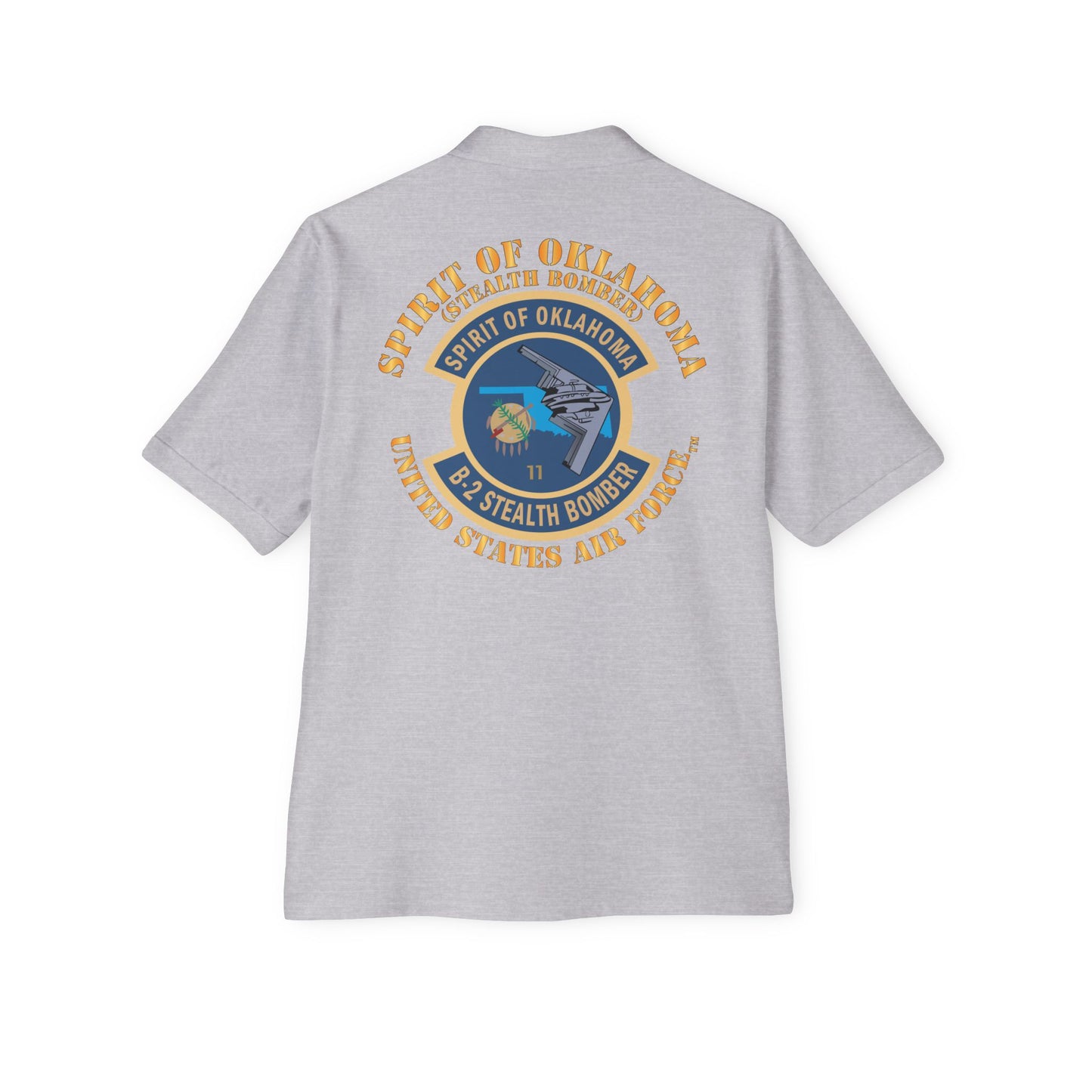 Men's Piqué Polo - USAF - B2 - Spirit of Oklahoma - Stealth Bomber X 300