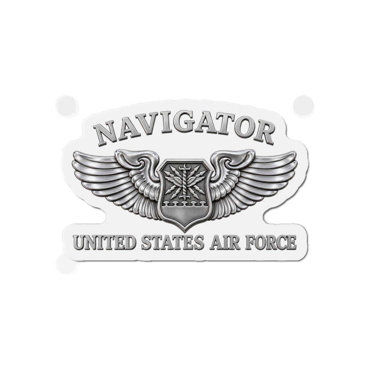 Die-Cut Magnet - USAF - Navigator Badge - United States Air Force - 3D - Enhanced